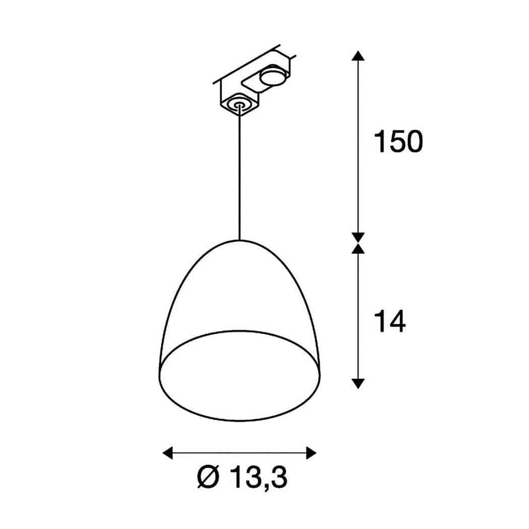 SLV 153140 PARA CONE 3Phasen-Pendelleuchte, GU10, Ohne Leuchtmittel 2 SLV 153140 PARA CONE 3Phasen-Pendelleuchte, GU10, Ohne Leuchtmittel – Bild 2