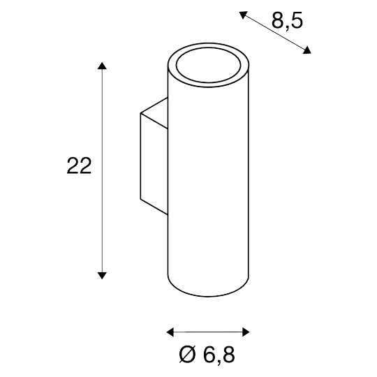 SLV 151803 ENOLA_B, Wandleuchte, QPAR51, Rund, Up/down, Max. 50 W, Inkl. Zierring Messing 2 SLV 151803 ENOLA_B, Wandleuchte, QPAR51, Rund, Up/down, Max. 50 W, Inkl. Zierring Messing – Bild 2