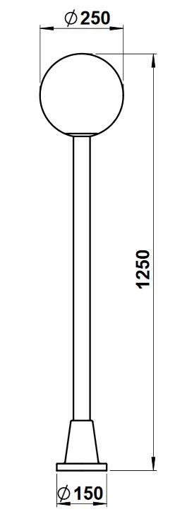 Albert 682053 Wegeleuchte, Höhe 1,25m, Weiß, Kugel Kristallglas 2 Albert 682053 Wegeleuchte, Höhe 1,25m, Weiß, Kugel Kristallglas – Bild 2