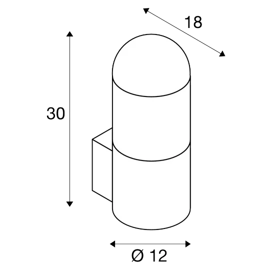 SLV 231465 Wandleuchte C-POL WALL, E27 Max. 24W 2 SLV 231465 Wandleuchte C-POL WALL, E27 Max. 24W – Bild 2