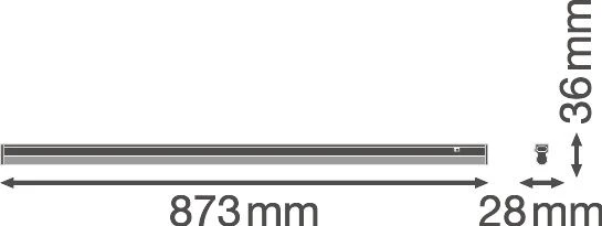 Ledvance Lin. Comp.Switch LED-Lichtleiste 12W, 3000K, Mit Schalter, 900mm 2 Ledvance Lin. Comp.Switch LED-Lichtleiste 12W, 3000K, Mit Schalter, 900mm – Bild 2