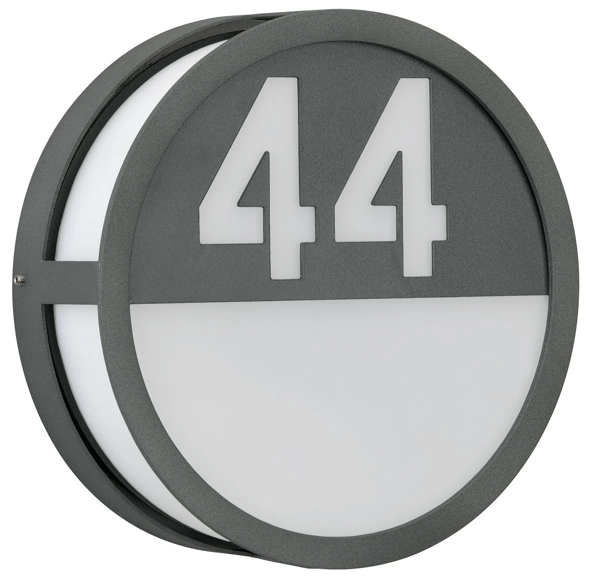 Albert 696402 Hausnummern-Wandleuchte Rund, LED 10W, Silber 3 Albert 696402 Hausnummern-Wandleuchte Rund, LED 10W, Silber – Bild 3