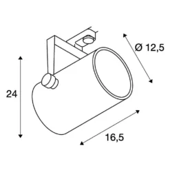 SLV 153421 EURO SPOT 3Phasen-HV-Strahler, GU10/PAR111, Ohne Leuchtmittel -Beleuchtungs Discounter 93340302ec74901c169057bc38b2592d0fe61e86