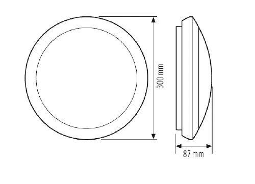 ESYLUX EO10850301 LED Wand- Und Deckenleuchte 16 W, Warmweiß 2 ESYLUX EO10850301 LED Wand- Und Deckenleuchte 16 W, Warmweiß – Bild 2