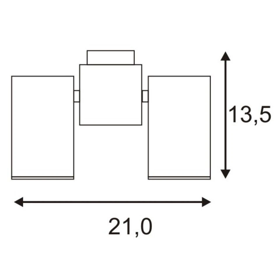 SLV 151831 ENOLA-B SPOT-2 Deckenleuchte, GU10, 2x50W 2 SLV 151831 ENOLA-B SPOT-2 Deckenleuchte, GU10, 2x50W – Bild 2