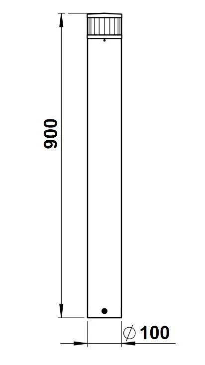 Albert 662235 LED Pollerleuchte, 10W, Höhe 0,9m, Schwarz 2 Albert 662235 LED Pollerleuchte, 10W, Höhe 0,9m, Schwarz – Bild 2
