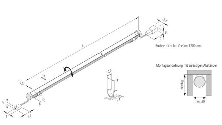 Hera 61001610303 Pipe F LED-Anbauleuchte 910mm, Drehbar, 17W Neutralw. 6 Hera 61001610303 Pipe F LED-Anbauleuchte 910mm, Drehbar, 17W Neutralw. – Bild 6