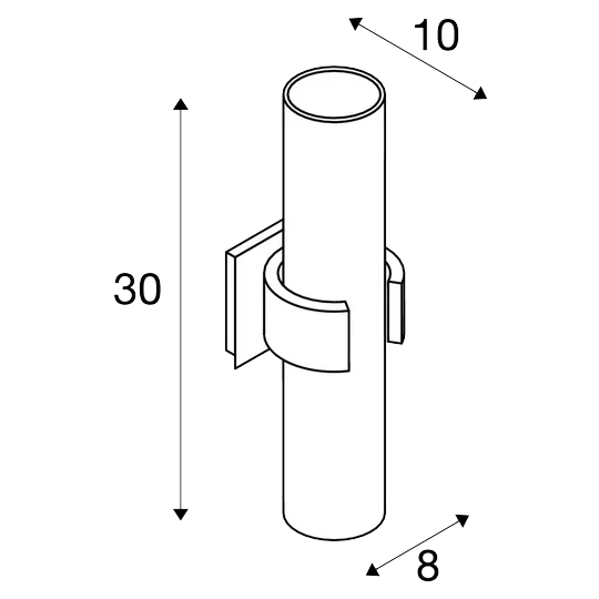 SLV 147529 DENA 2 Wandleuchte, E14/40W 2 SLV 147529 DENA 2 Wandleuchte, E14/40W – Bild 2