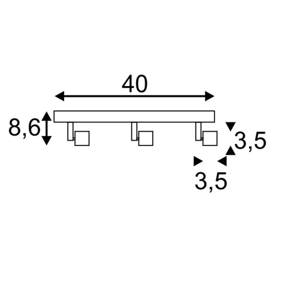 SLV 147381 PURI 3 Wand-/Deckenleuchte GU10/3x50W 2 SLV 147381 PURI 3 Wand-/Deckenleuchte GU10/3x50W – Bild 2
