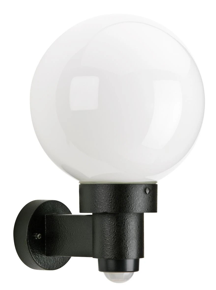 Albert 660257 Kugel-Wandleuchte M. Bewegungsmelder, Opalglas, Schwarz 1 Albert 660257 Kugel-Wandleuchte M. Bewegungsmelder, Opalglas, Schwarz