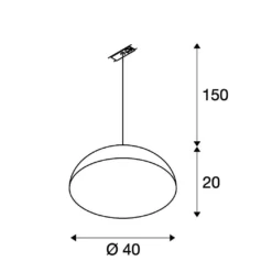 SLV 143932 FORCHINI M40 1Phasen-Pendelleuchte, E27, Ohne Leuchtmittel -Beleuchtungs Discounter b9a34baad3d6a7e37acfd3fbc9812af06cb11f1f