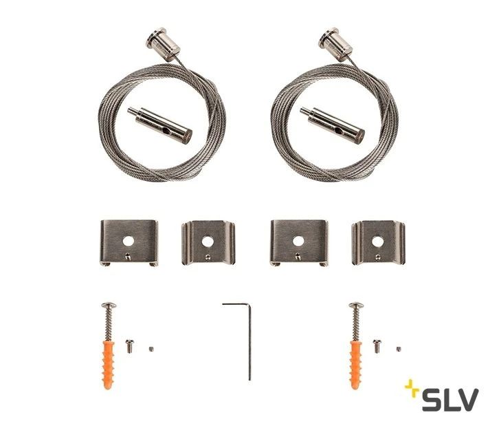 SLV 1002845 EUTRAC, S-TRACK Und 1 Phasen-Schienen Drahtseilabhängung, 5m, 2er Set 1 SLV 1002845 EUTRAC, S-TRACK Und 1 Phasen-Schienen Drahtseilabhängung, 5m, 2er Set