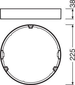 LEDVANCE Slim Frame Für Downlight Ø210mm, Höhe 38mm 3 LEDVANCE Slim Frame Für Downlight Ø210mm, Höhe 38mm – Bild 3