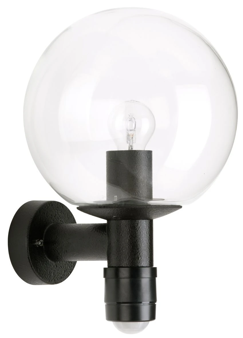 Albert 660641 Kugel-Wandleuchte M. Bewegungsmelder, Schwarz