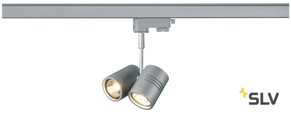 SLV 152232 BIMA 2 Double 3Phasen-HV-Strahler, GU10, Ohne Leuchtmittel 1 SLV 152232 BIMA 2 Double 3Phasen-HV-Strahler, GU10, Ohne Leuchtmittel