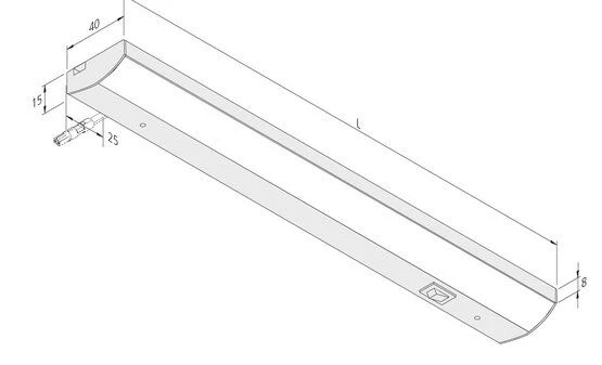 Hera 20202580302 LED-ModuLite-F, 900mm/15W, Flache Unterbauleuchte Mit Schalter 3 Hera 20202580302 LED-ModuLite-F, 900mm/15W, Flache Unterbauleuchte Mit Schalter – Bild 3