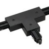 SLV 143080 T-Verbinder/ Einspeiser, Erde Rechts, Schwarz