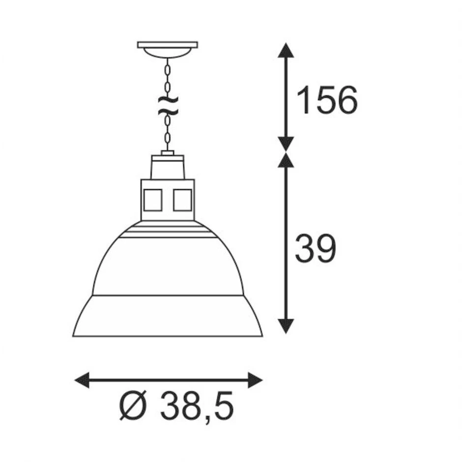 SLV 165359 PARA 380 Pendelleuchte E27, Max 250W 2 SLV 165359 PARA 380 Pendelleuchte E27, Max 250W – Bild 2