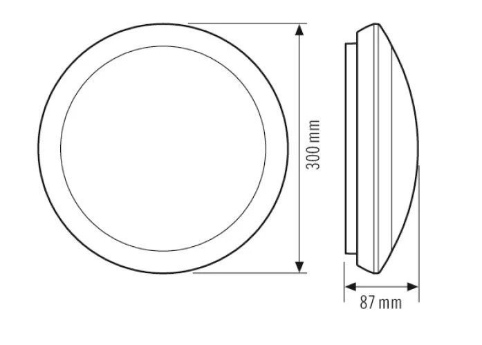 ESYLUX EO10850318 LED Wand- Und Deckenleuchte 15 W, Warmweiß IP65 2 ESYLUX EO10850318 LED Wand- Und Deckenleuchte 15 W, Warmweiß IP65 – Bild 2