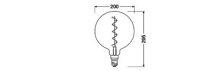 Ledvance 4058075761278 Vintage 1906® LED GLOBE 200, 320 °, 4,8 W, 818, 150 Lm, E27, Dimmbar 2 Ledvance 4058075761278 Vintage 1906® LED GLOBE 200, 320 °, 4,8 W, 818, 150 Lm, E27, Dimmbar – Bild 2