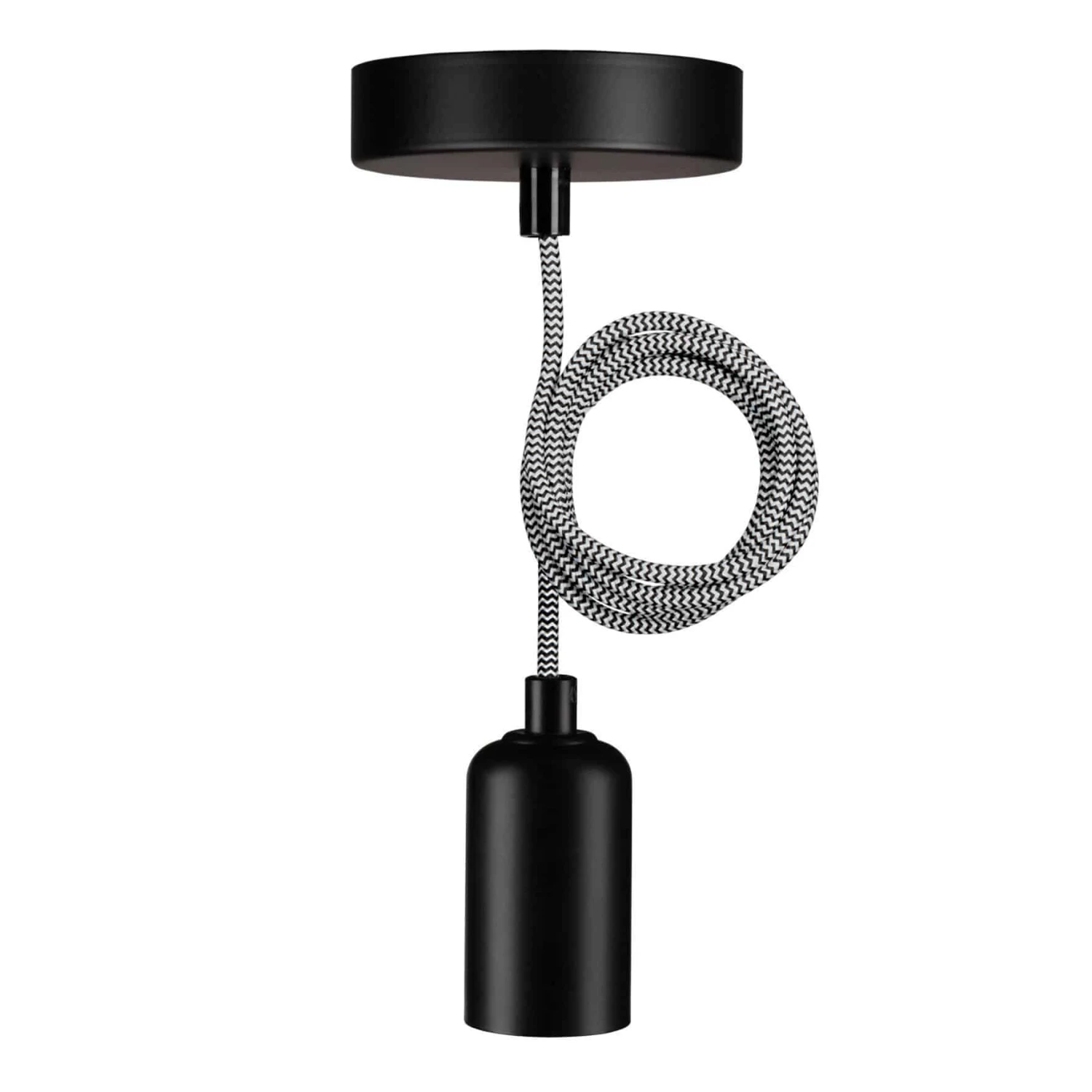 BAILEY 141478 Pendelleuchte Reno E27 Schwarz, Mit Textilkabel 1,5m 1 BAILEY 141478 Pendelleuchte Reno E27 Schwarz, Mit Textilkabel 1,5m