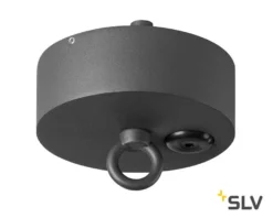 SLV 1000398 Deckenrosette Schwarz, Aluminium, IP44