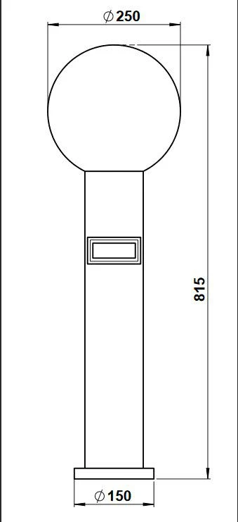 Albert 662010 Pollerleuchte Mit Bewegungsmelder, Höhe 0,81m, Schwarz 2 Albert 662010 Pollerleuchte Mit Bewegungsmelder, Höhe 0,81m, Schwarz – Bild 2