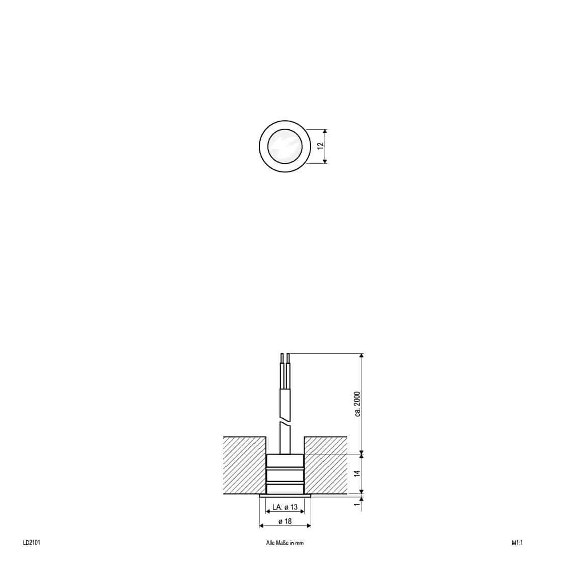 EVN LD2 103 LED-Einbaulichtpunkt 0,2W, Edelstahl, IP68 2 EVN LD2 103 LED-Einbaulichtpunkt 0,2W, Edelstahl, IP68 – Bild 2