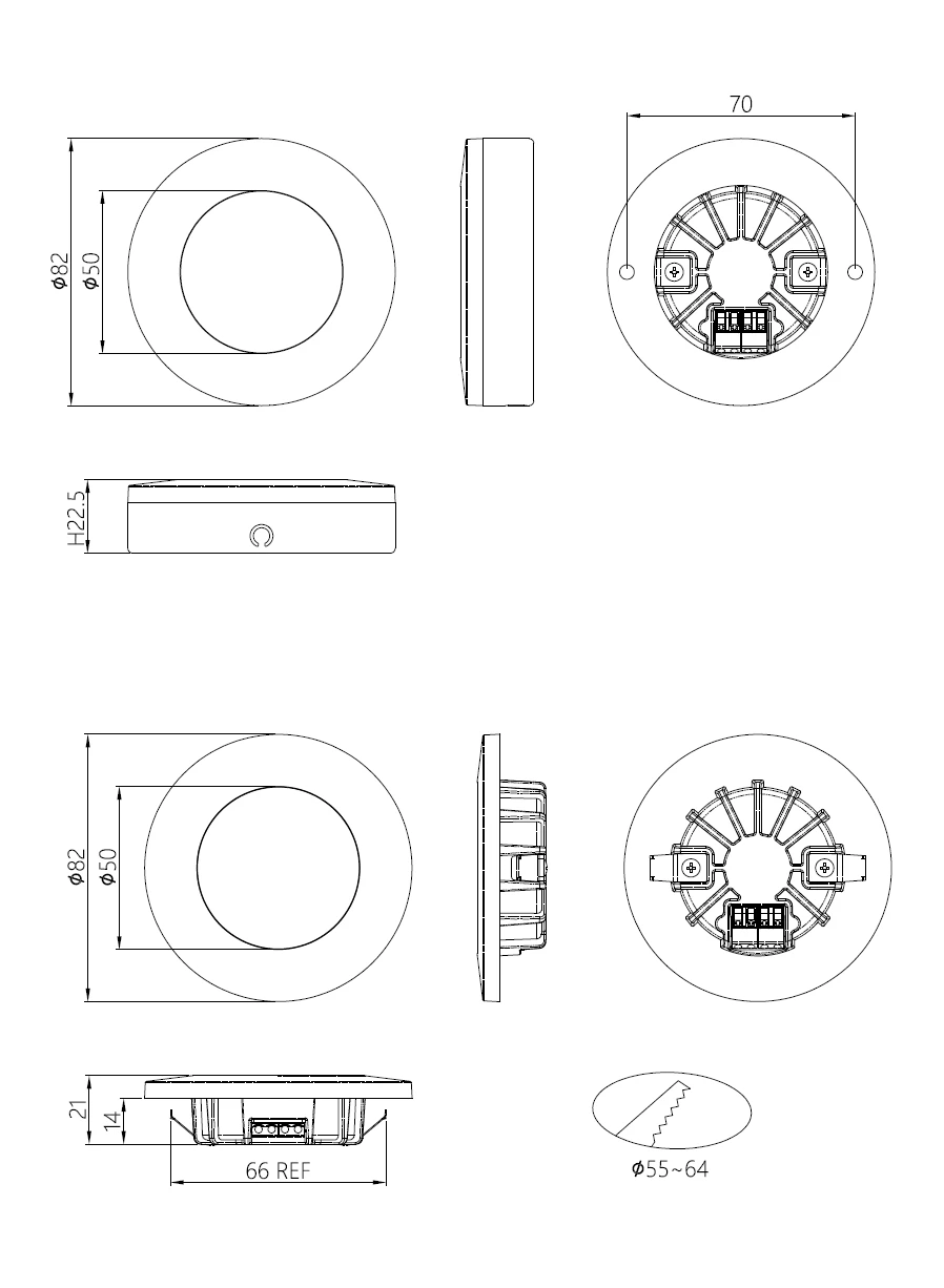 ALED 5703053002001 LED Downlight EVO2-12V 2,8W 300lm 3000K 60° CRI97 IP54 Weiß Ausschnitt 55-64mm 2 ALED 5703053002001 LED Downlight EVO2-12V 2,8W 300lm 3000K 60° CRI97 IP54 Weiß Ausschnitt 55-64mm – Bild 2