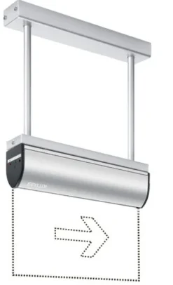 Esylux EN10031045 LED-Notausgangsleuchte SLD Für Pendelmontage